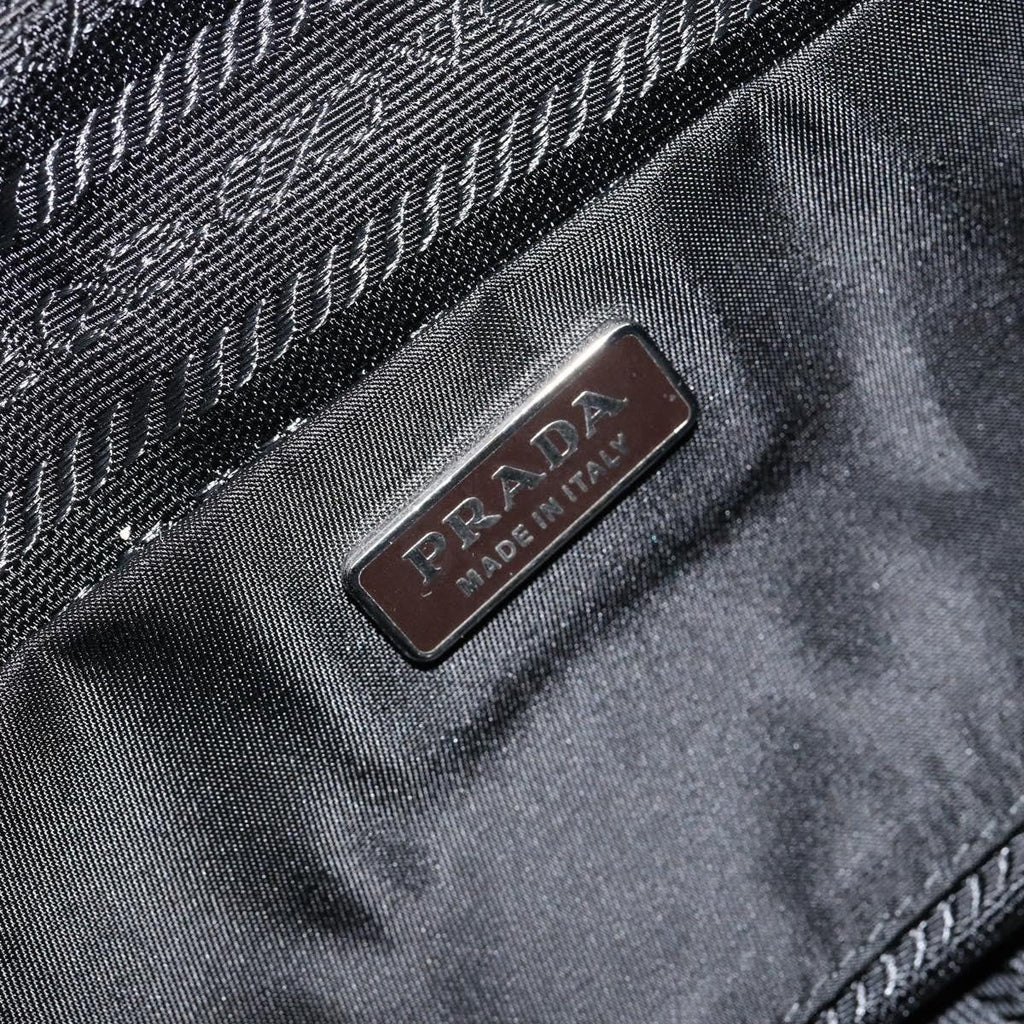 Prada Baguette Shoulder Bag Quilted Tessuto With Leather Purple Nylon Shoulder Bag Bag (Pre-Owned)