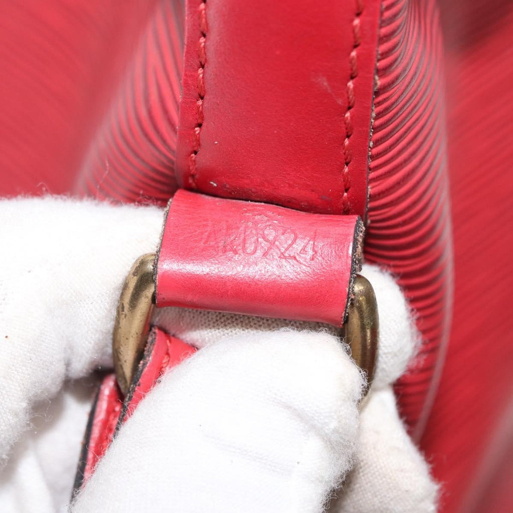 Louis Vuitton Petit Noe Handbag Epi Leather Red Leather Shoulder Bag Bag (Pre-Owned)
