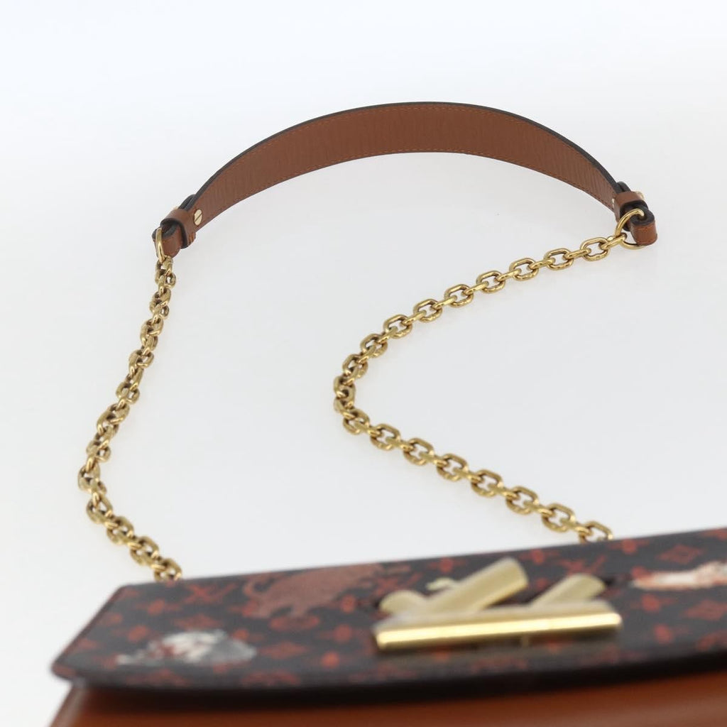 Louis Vuitton Twist Handbag Limited Edition Grace Coddington Catogram Canvas Brown Canvas Shoulder Bag Bag (Pre-Owned)