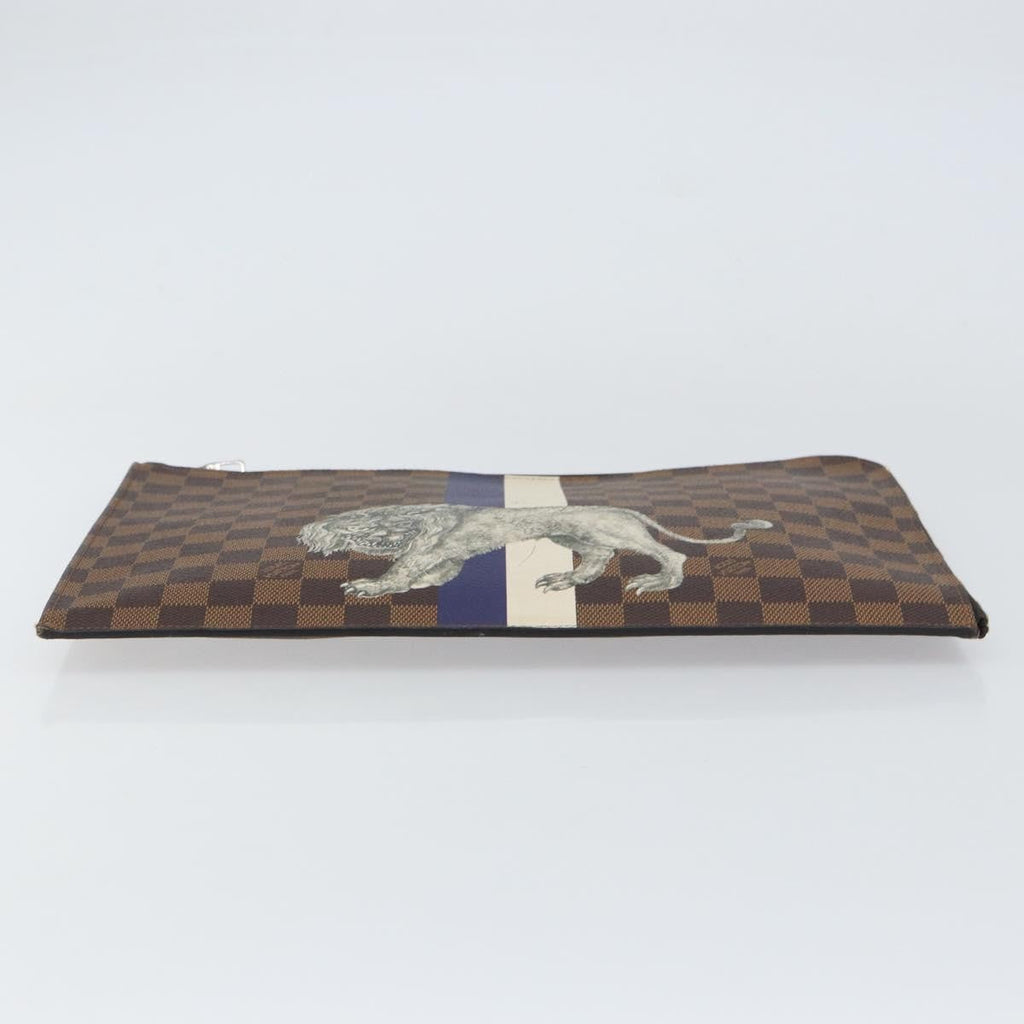 Louis Vuitton Pochette Jour Limited Edition Chapman Savane Damier Brown Canvas Clutche & Pouche Bag (Pre-Owned)