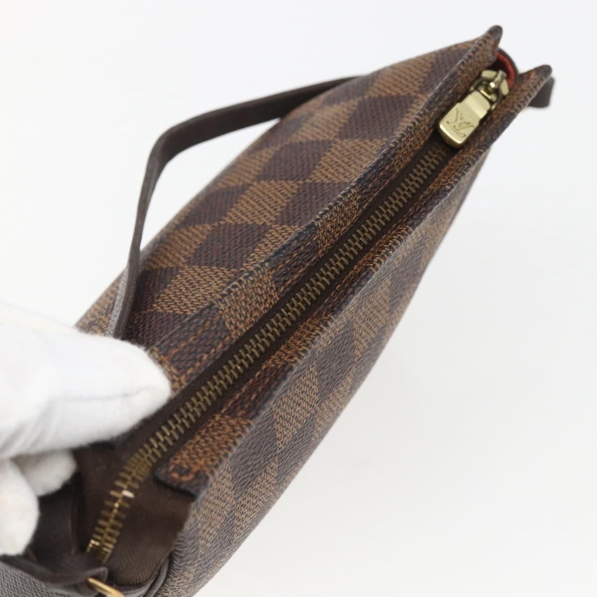 Louis Vuitton Trousse Make Up Bag Damier Canvas Brown Canvas Clutche & Pouche Bag (Pre-Owned)