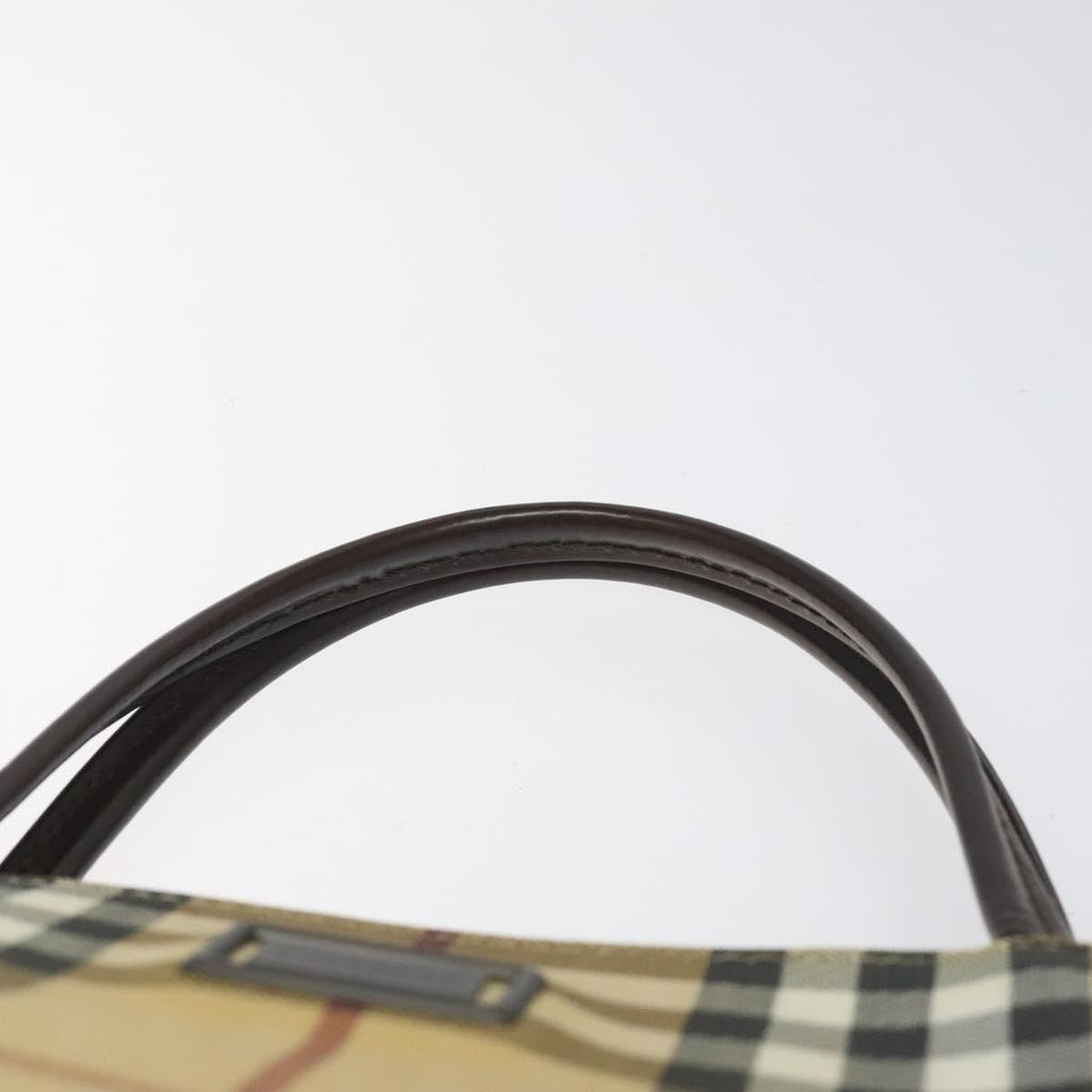 Burberry Nova Check Handbag Nova Check Canvas Beige Canvas Handbag (Pre-Owned)