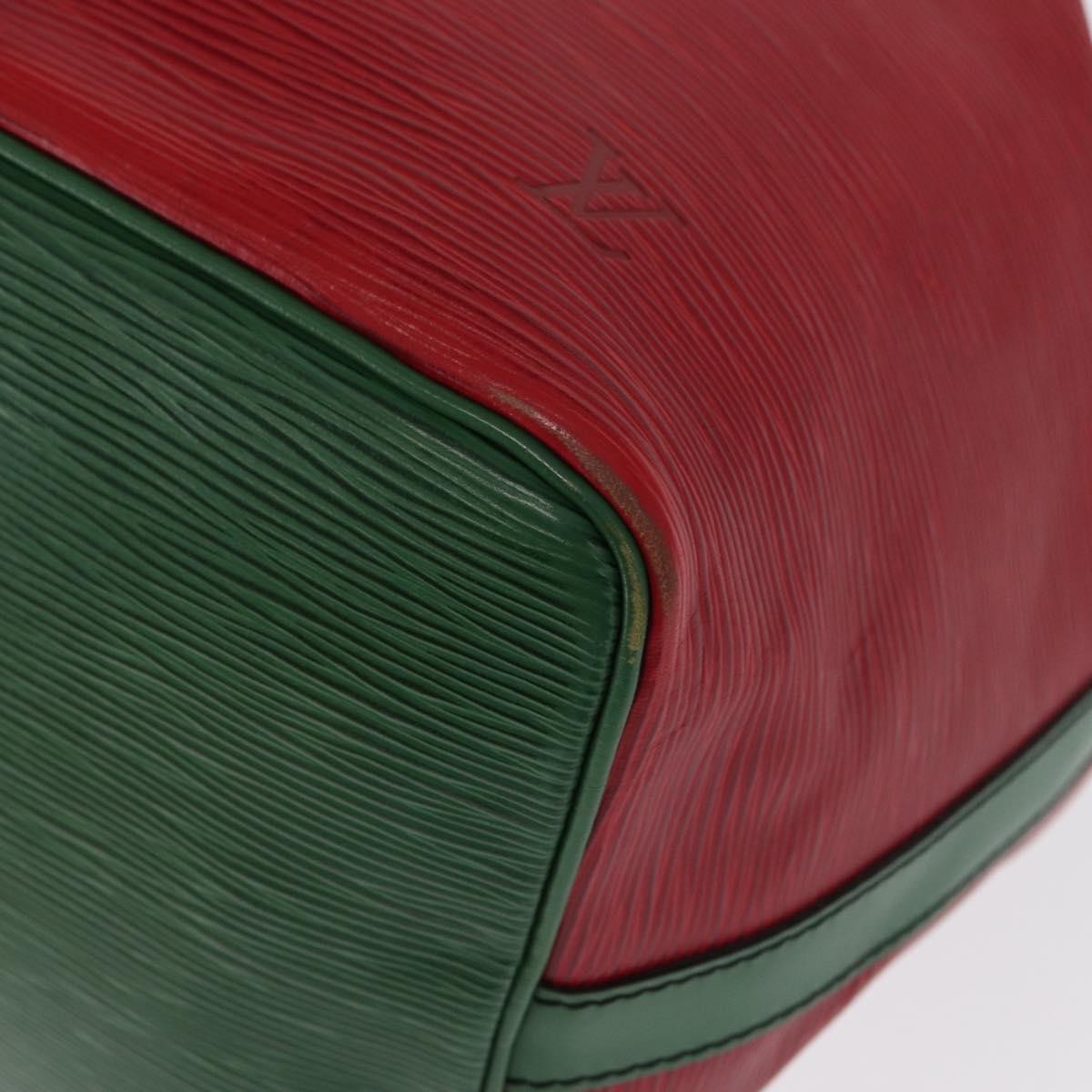 Louis Vuitton Bicolor Petit Noe Handbag Epi Leather Green Leather Shoulder Bag Bag (Pre-Owned)
