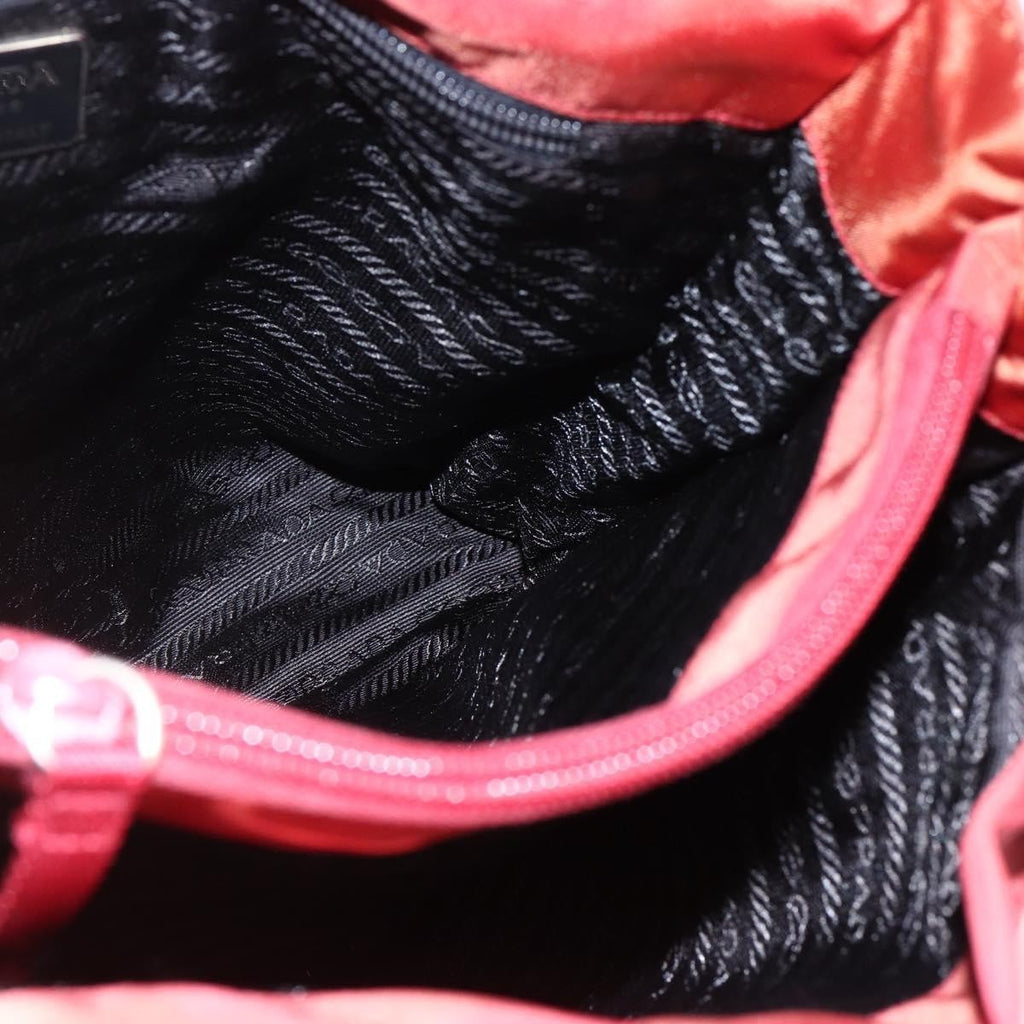 Prada Vintage Tote Tessuto Red Nylon Tote Bag Bag (Pre-Owned)