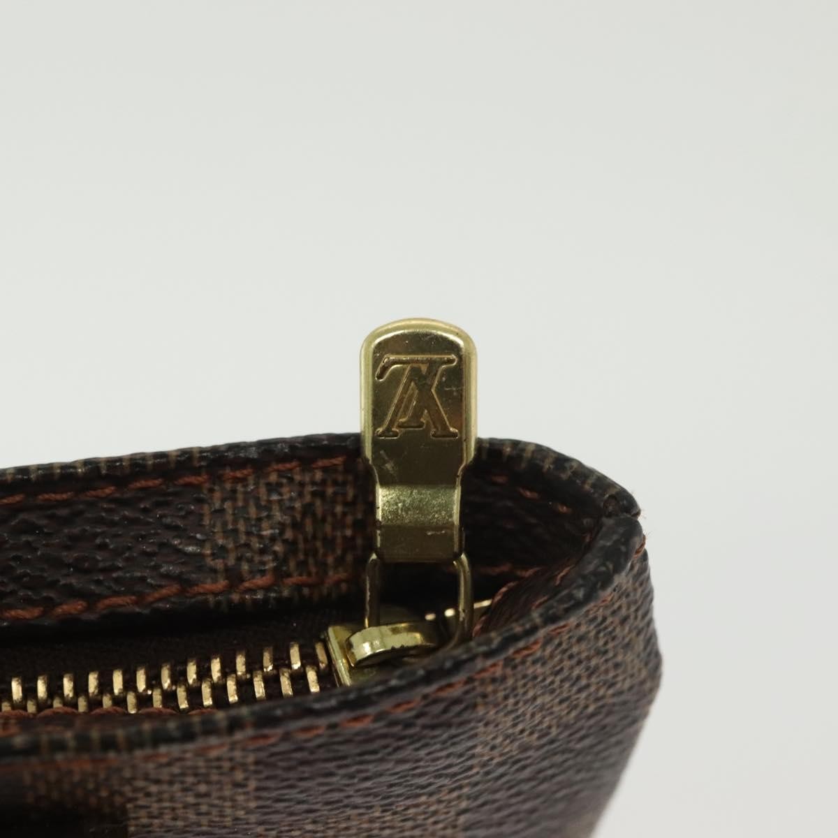 Louis Vuitton Manosque Pochette Damier Brown Canvas Clutche & Pouche Bag (Pre-Owned)