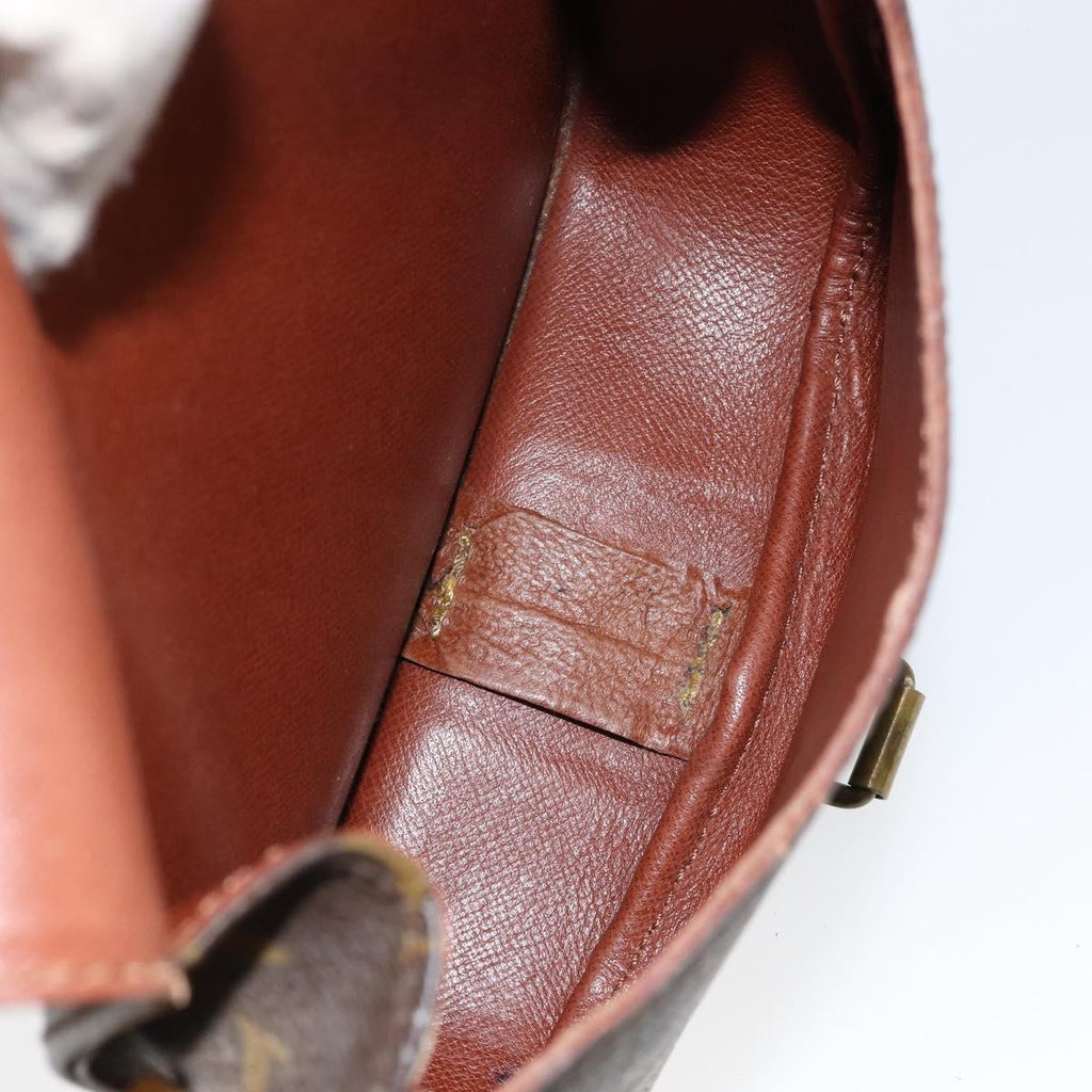 Louis Vuitton Cartouchiere Handbag Monogram Canvas Brown Canvas Shoulder Bag Bag (Pre-Owned)