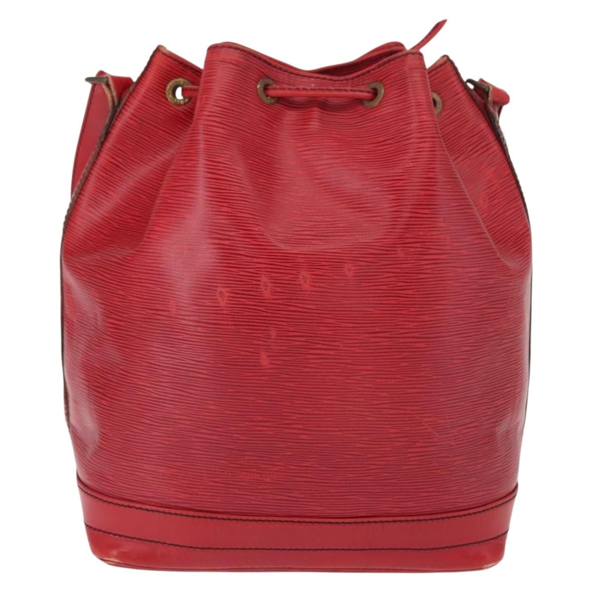 Louis Vuitton Noe Handbag Epi Leather Red Leather Shoulder Bag Bag (Pre-Owned)