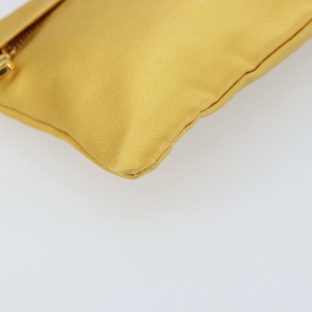 Prada Clutch Satin Gold Satin Clutche & Pouche Bag (Pre-Owned)