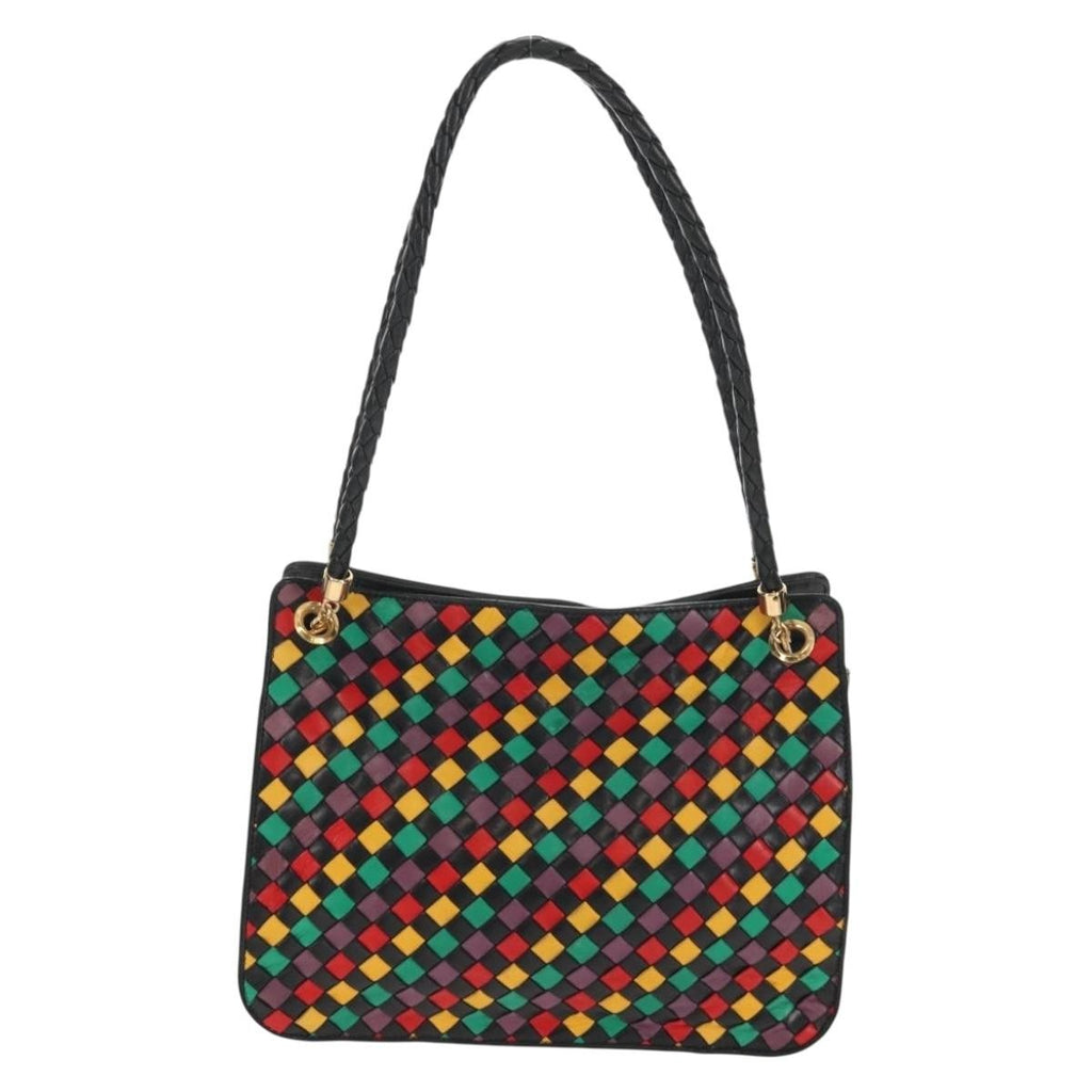 Bottega Veneta Intrecciato Shoulder Bag Leather Multicolour Leather Shoulder Bag Bag (Pre-Owned)
