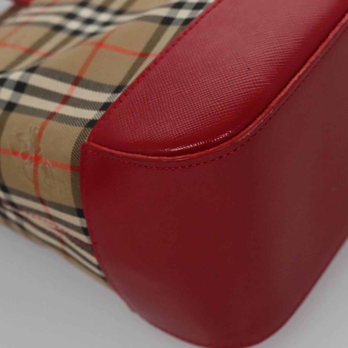 Burberry Nova Check Handbag Nova Check Canvas And Leather Beige Canvas Handbag (Pre-Owned)
