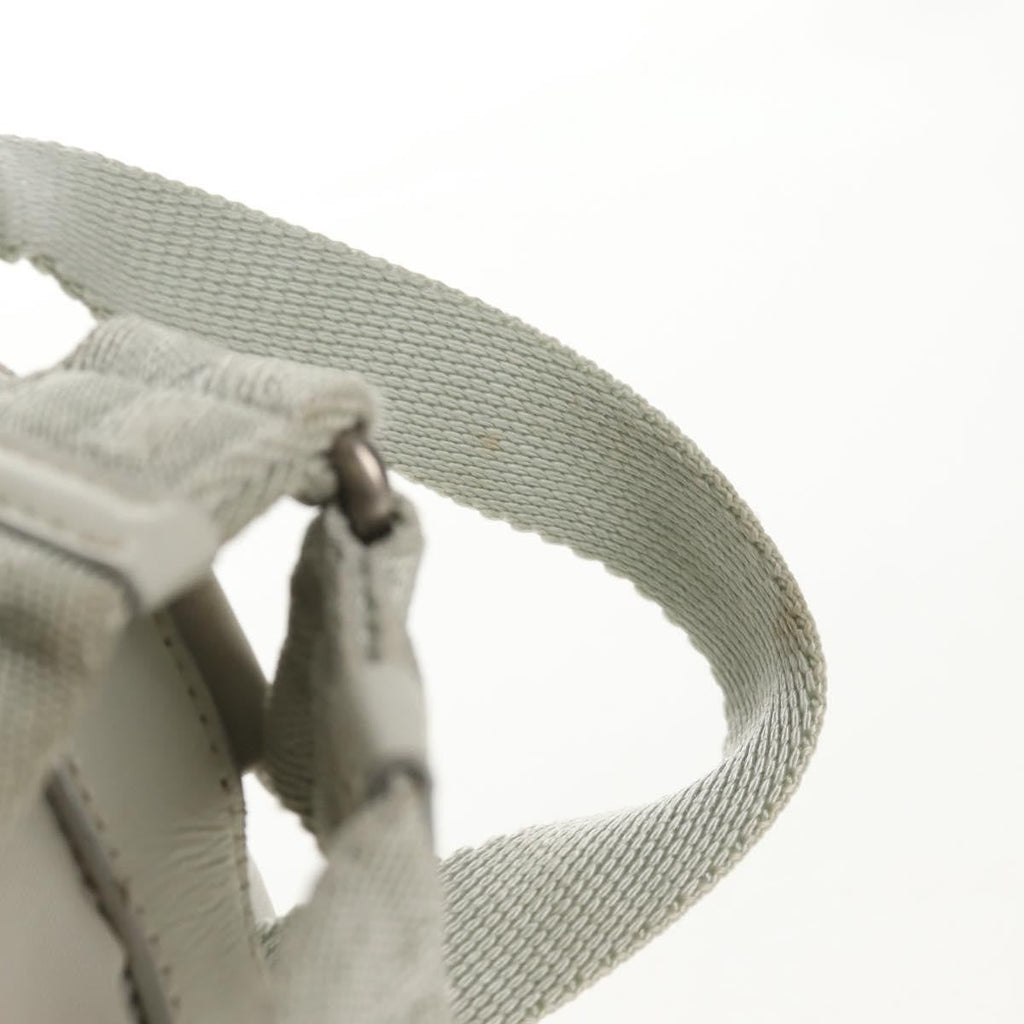 Prada Double Pocket Backpack Chain Shoulder Bag Re-Nylon Gray Nylon Backpack Bag (Pre-Owned)