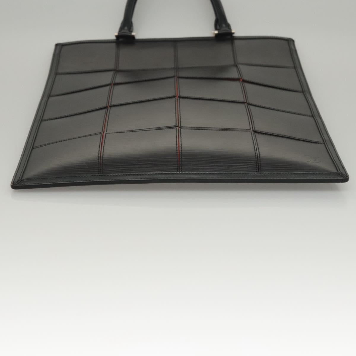 Louis Vuitton Epi Stretch Silver Fizz Handbag Epi Stretch Black Leather Handbag (Pre-Owned)
