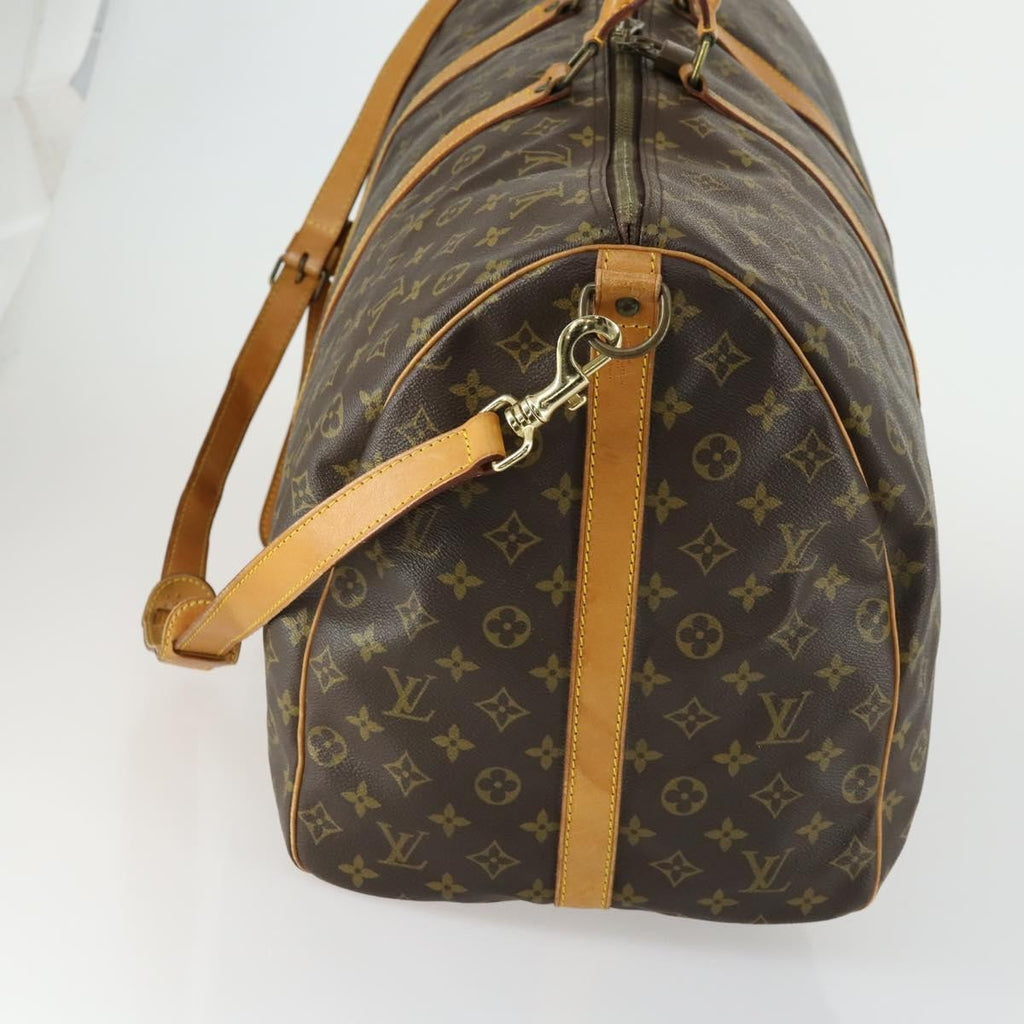 Louis Vuitton Keepall Bandouliere Bag Monogram Canvas Brown Canvas Travel Bag Bag (Pre-Owned)