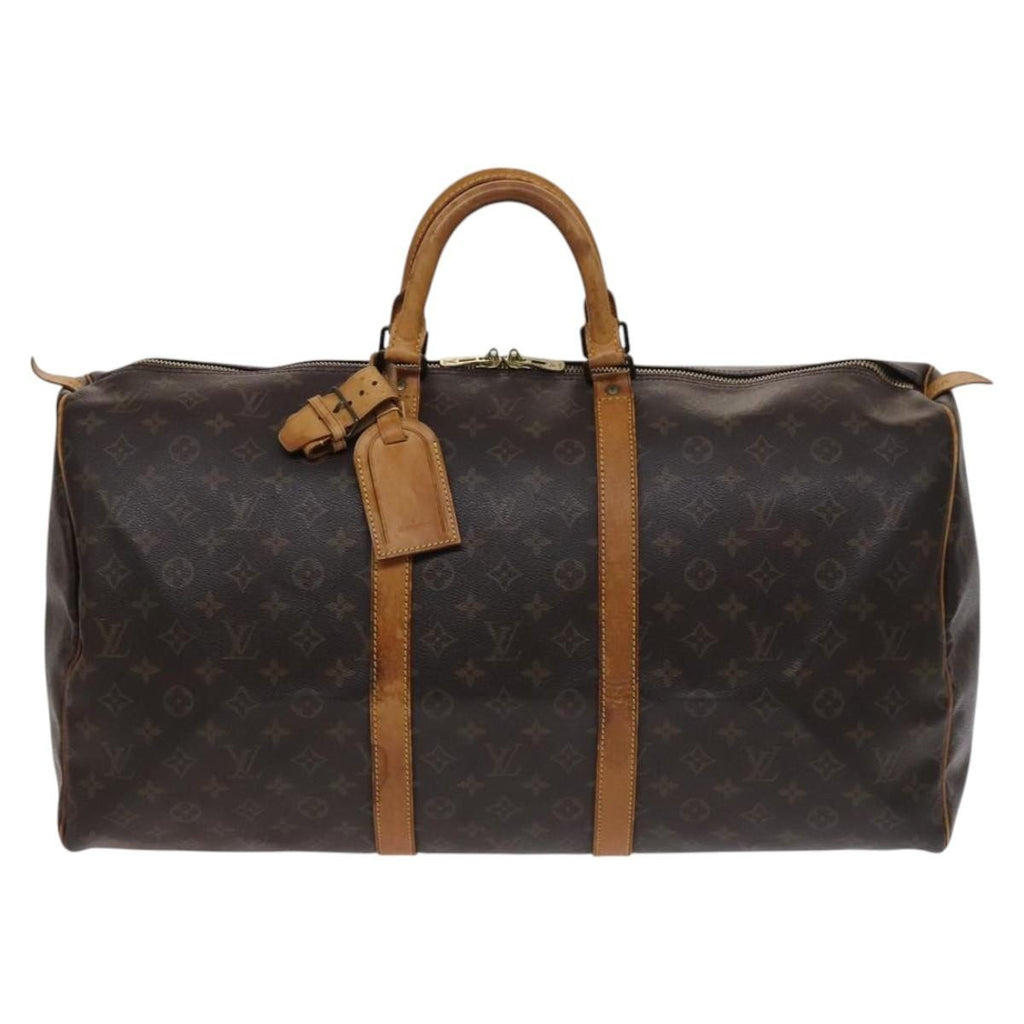 Louis Vuitton Keepall Bag Monogram Canvas Brown Canvas Travel Bag Bag (Pre-Owned)