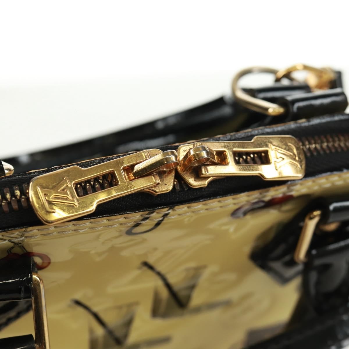 Louis Vuitton Alma Handbag Limited Edition Stickers Monogram Vernis Multicolour Patent_Leather Handbag (Pre-Owned)
