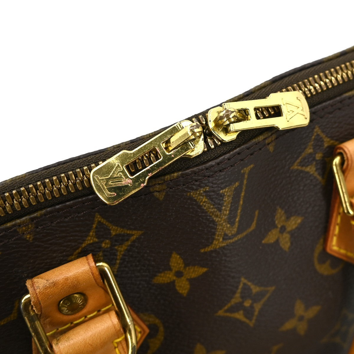 Louis Vuitton Alma Handbag Monogram Canvas Brown Canvas Handbag (Pre-Owned)