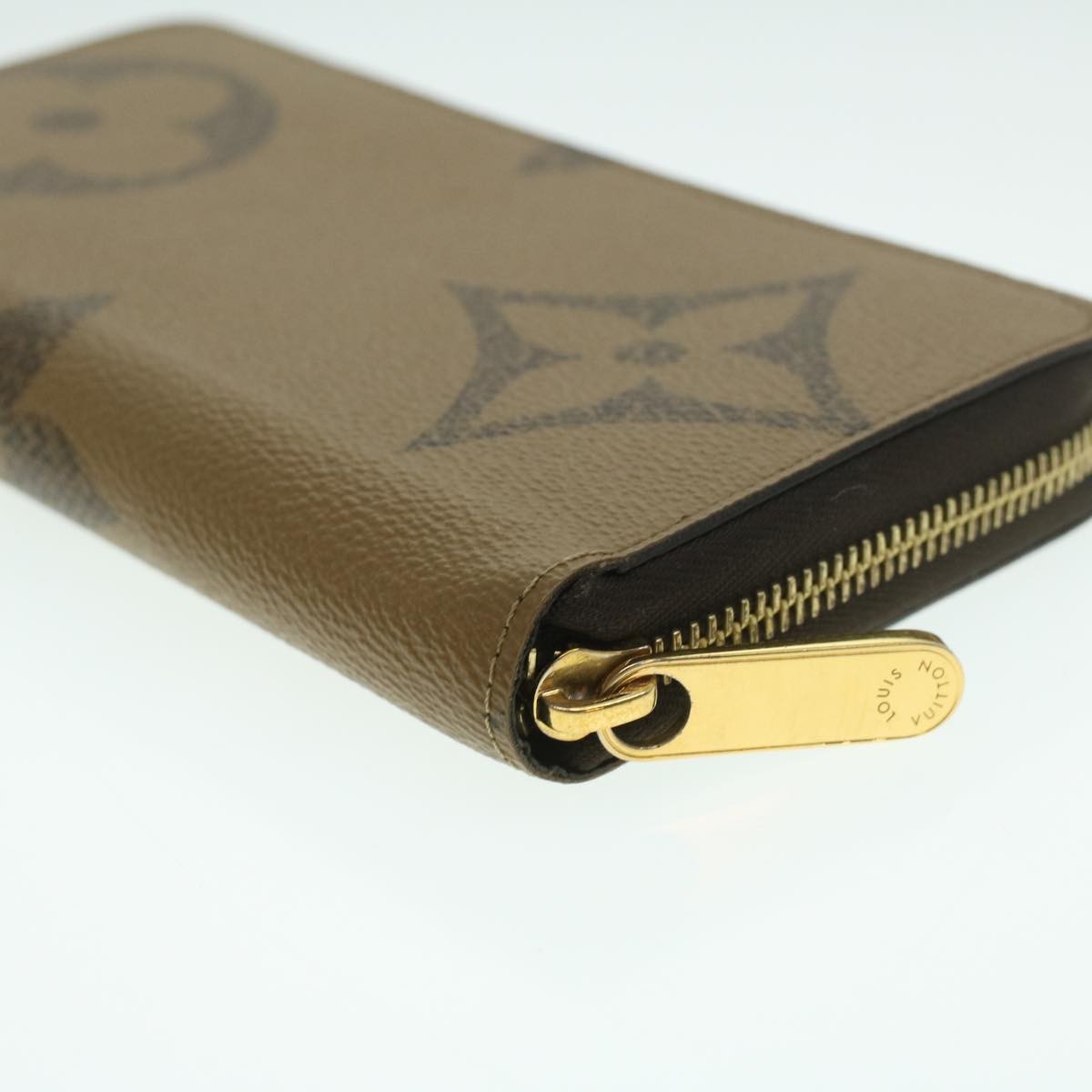 Louis Vuitton Zippy Wallet Nm Monogram Giant Reverse Brown Canvas Wallets Accessory (Pre-Owned)
