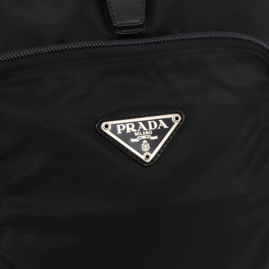 Prada Front Pocket Backpack Tessuto Black Nylon Backpack Bag (Pre-Owned)