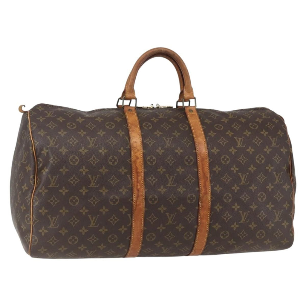 Louis Vuitton Keepall Bag Monogram Canvas Brown Canvas Travel Bag Bag (Pre-Owned)