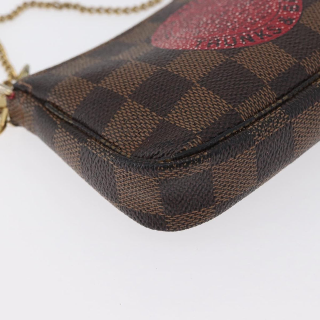 Louis Vuitton Pochette Accessoires Limited Edition Damier Brown Canvas Clutche & Pouche Bag (Pre-Owned)