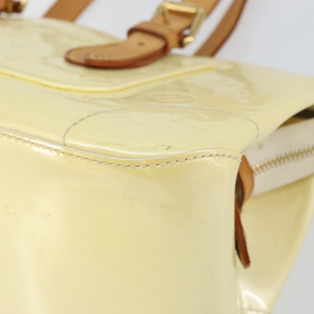 Louis Vuitton Rosewood Avenue Handbag Monogram Vernis Beige Patent_Leather Handbag (Pre-Owned)