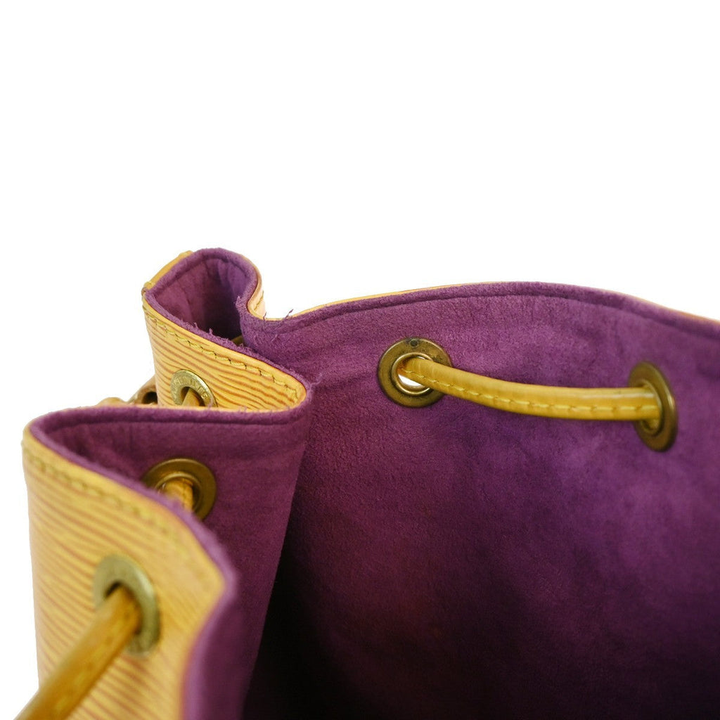Louis Vuitton Petit Noe Handbag Epi Leather Yellow Leather Shoulder Bag Bag (Pre-Owned)