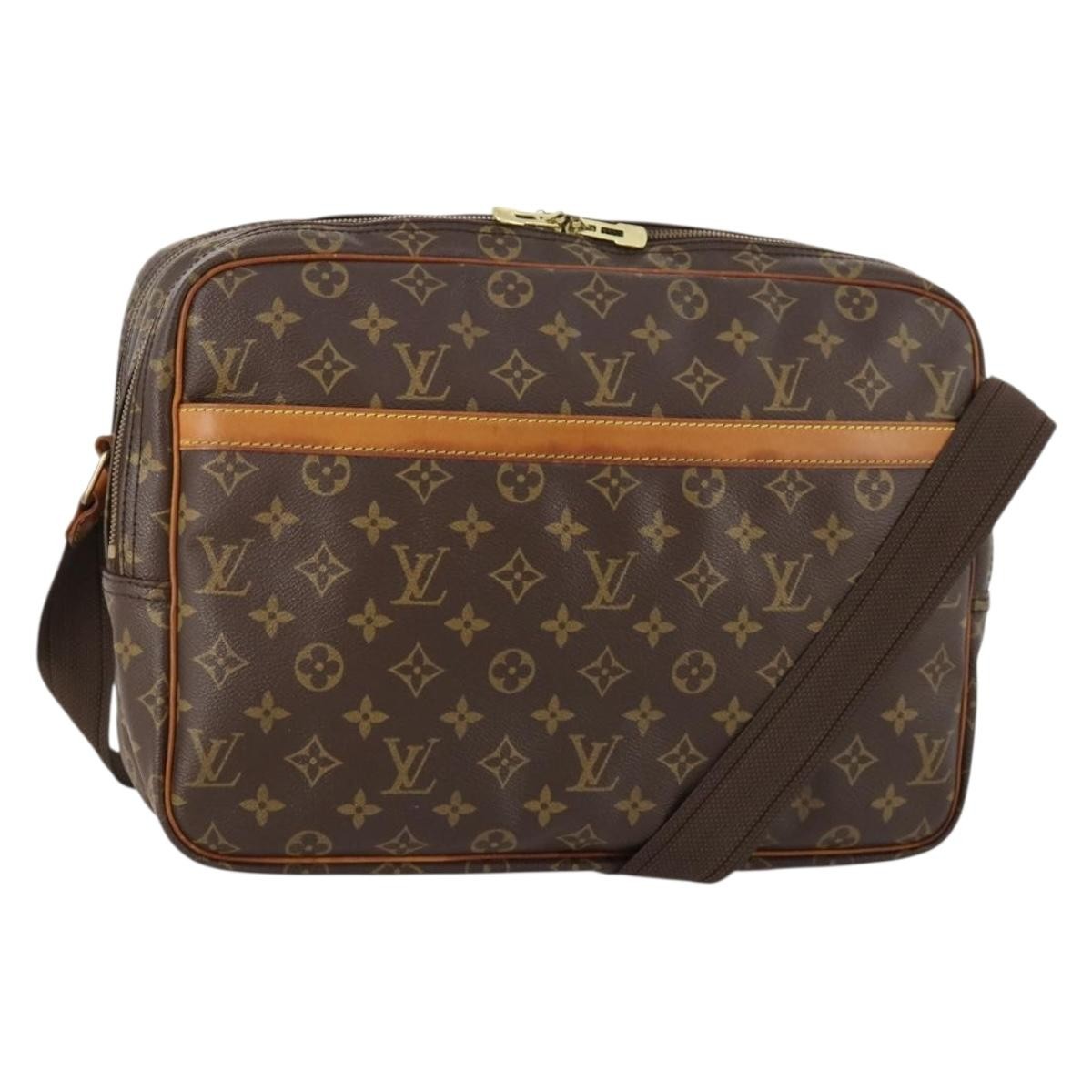 Louis Vuitton Reporter Bag Monogram Canvas Brown Canvas Shoulder Bag Bag (Pre-Owned)