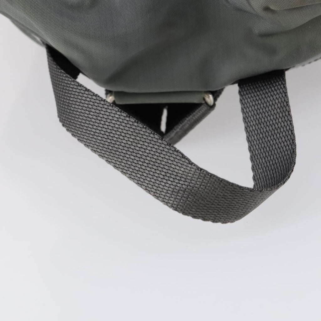 Prada Double Front Pocket Backpack Tessuto Gray Nylon Backpack Bag (Pre-Owned)