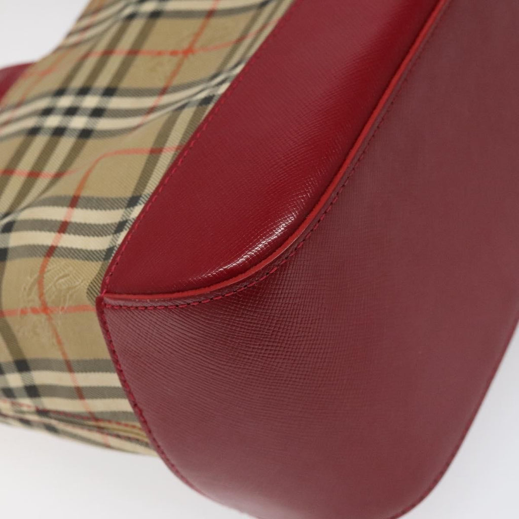 Burberry Nova Check Handbag Nova Check Canvas And Leather Beige Canvas Handbag (Pre-Owned)