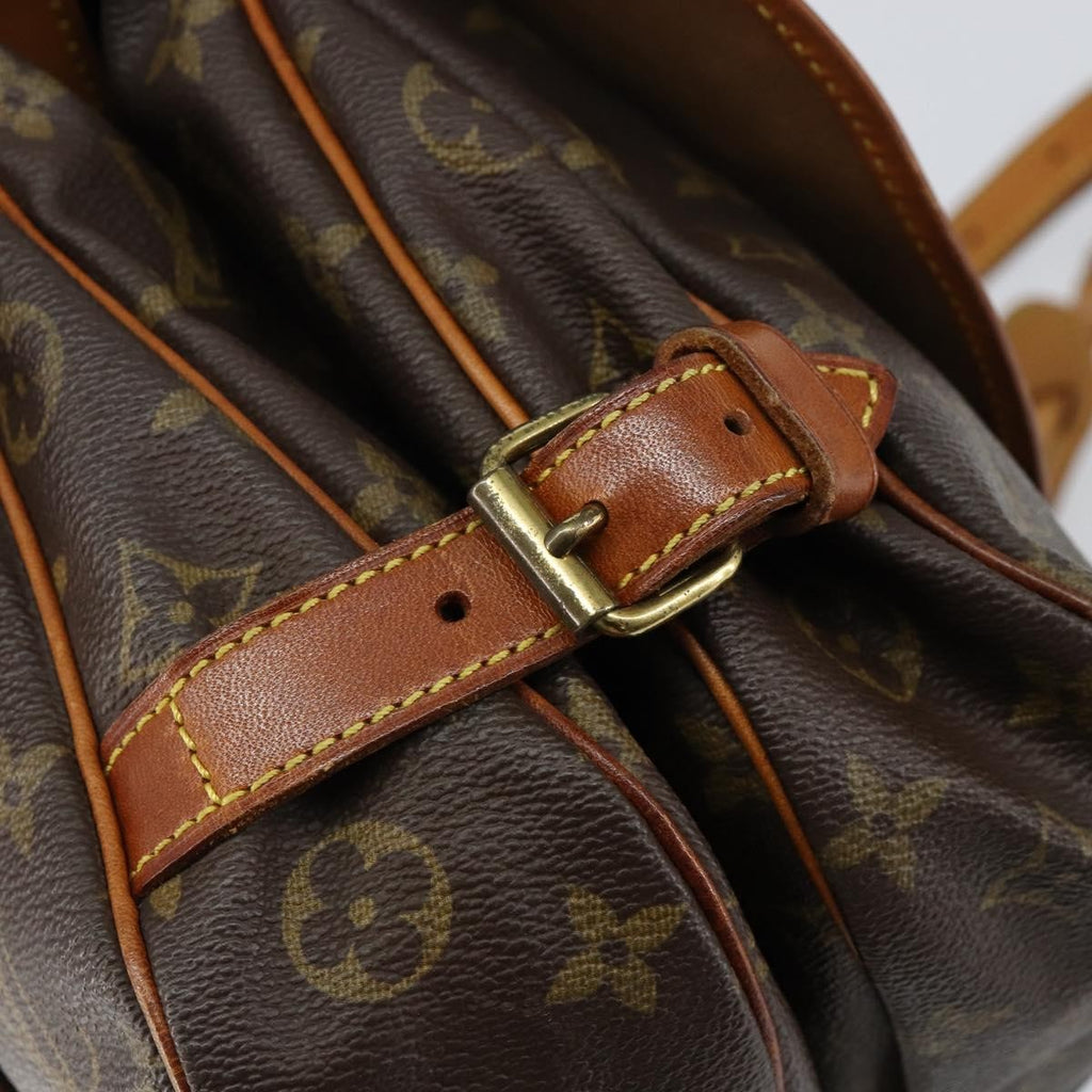 Louis Vuitton Saumur Handbag Monogram Canvas Brown Canvas Shoulder Bag Bag (Pre-Owned)