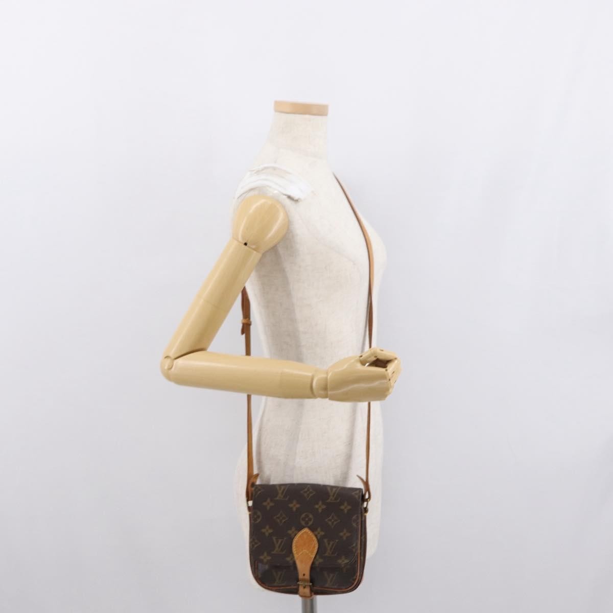 Louis Vuitton Cartouchiere Handbag Monogram Canvas Brown Canvas Shoulder Bag Bag (Pre-Owned)