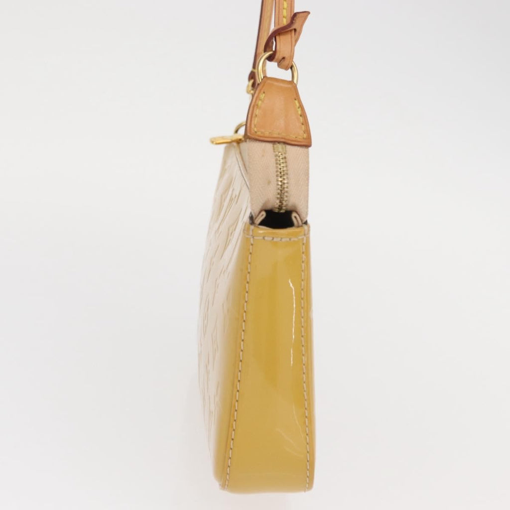 Louis Vuitton Pochette Accessoires Nm Monogram Vernis Yellow Patent_Leather Clutche & Pouche Bag (Pre-Owned)