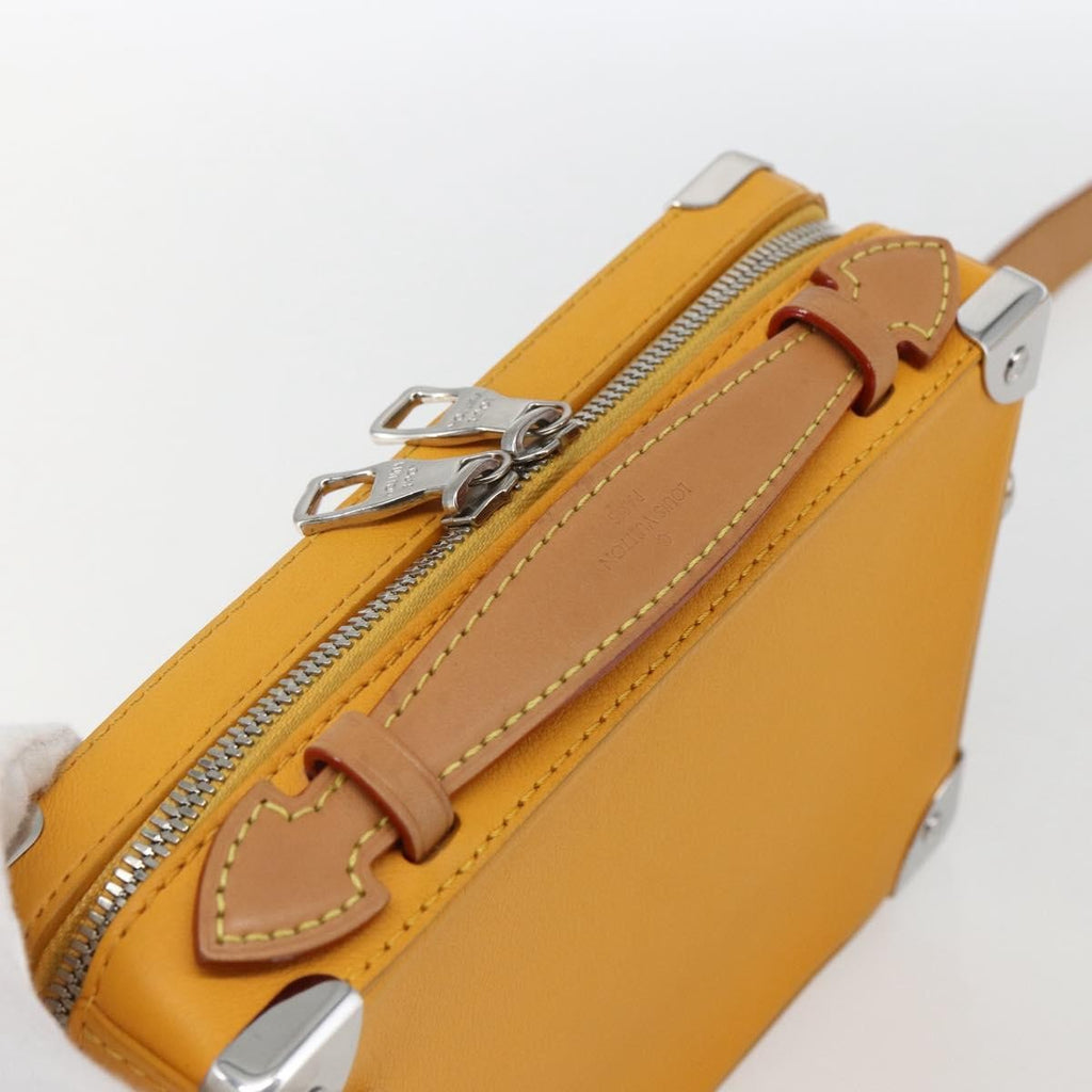 Louis Vuitton Handle Soft Trunk Bag Monogram Taurillon Leather Yellow Leather Clutche & Pouche Bag (Pre-Owned)