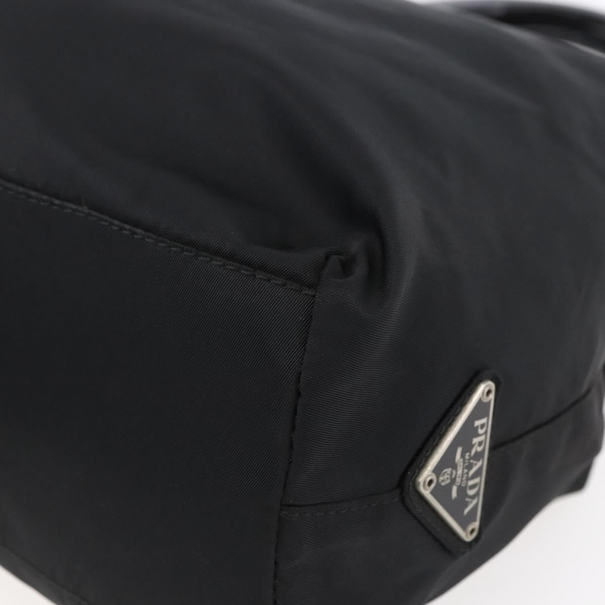 Prada Vintage Handbag Tessuto Black Nylon Handbag (Pre-Owned)