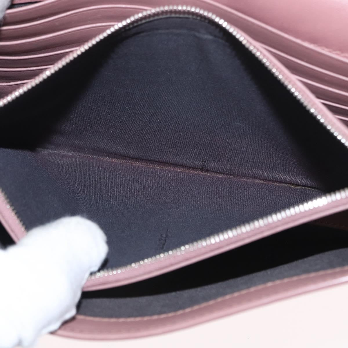 Fendi F Is Fendi Wallet On Chain Leather Pink Leather Shoulder Bag Bag (Pre-Owned)