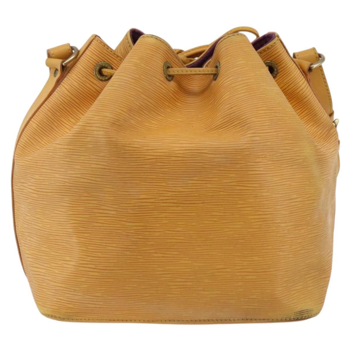 Louis Vuitton Petit Noe Handbag Epi Leather Yellow Leather Shoulder Bag Bag (Pre-Owned)