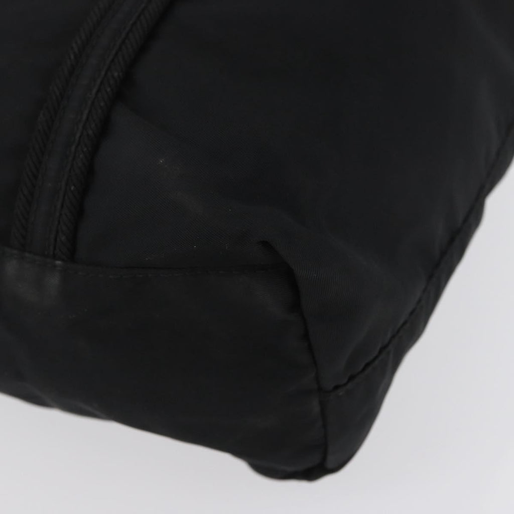 Prada Vintage Zip Tote Tessuto Black Nylon Tote Bag Bag (Pre-Owned)