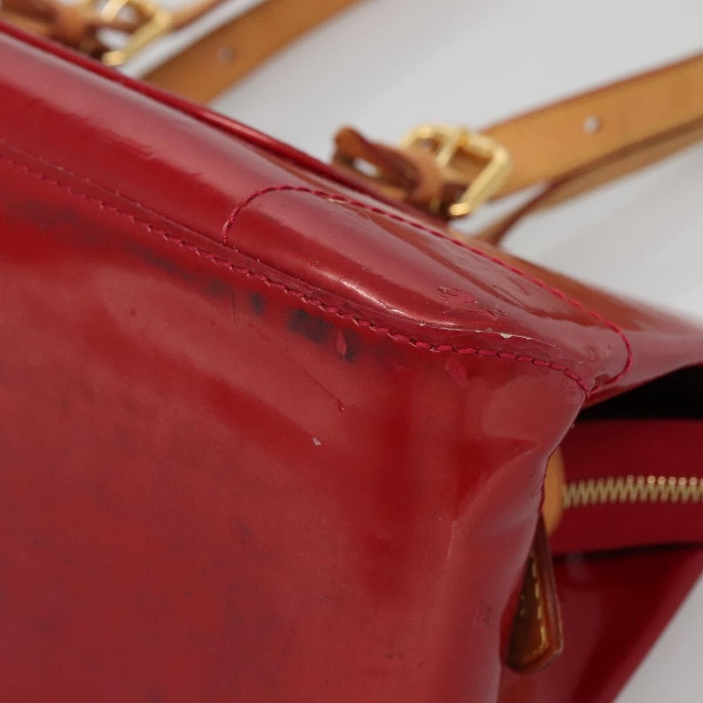 Louis Vuitton Rosewood Avenue Handbag Monogram Vernis Red Patent_Leather Handbag (Pre-Owned)