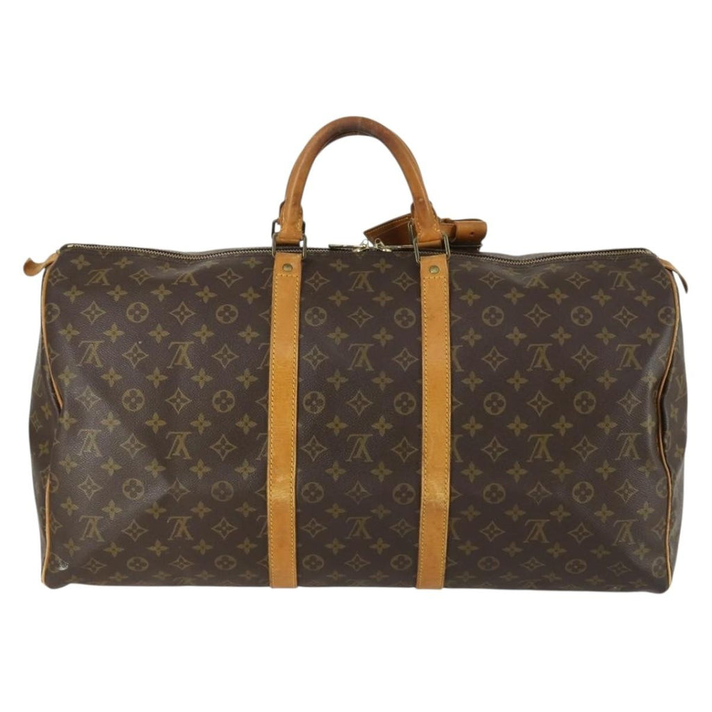 Louis Vuitton Keepall Bag Monogram Canvas Brown Canvas Travel Bag Bag (Pre-Owned)