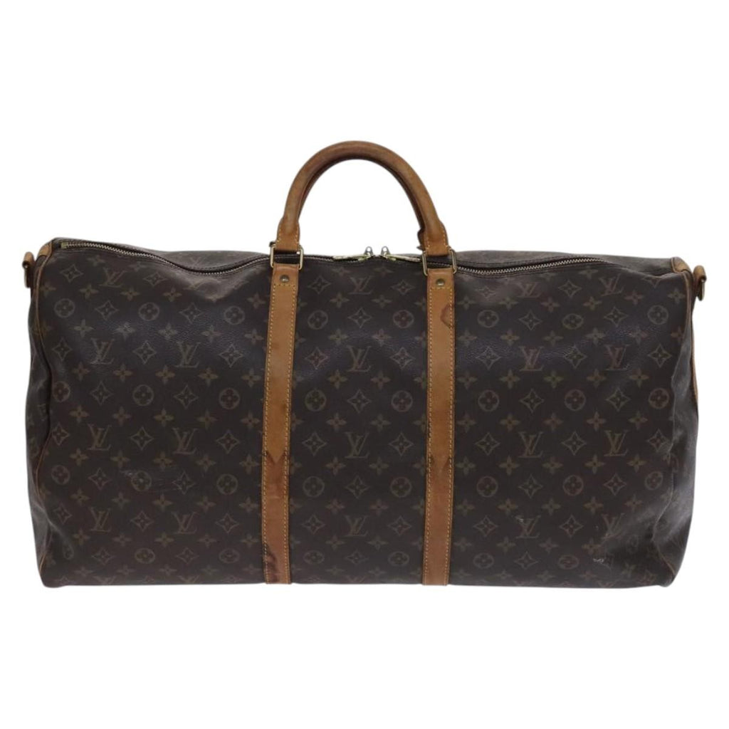 Louis Vuitton Keepall Bandouliere Bag Monogram Canvas Brown Canvas Travel Bag Bag (Pre-Owned)