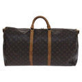 Louis Vuitton Keepall Bandouliere Bag Monogram Canvas Brown Canvas Travel Bag Bag (Pre-Owned)