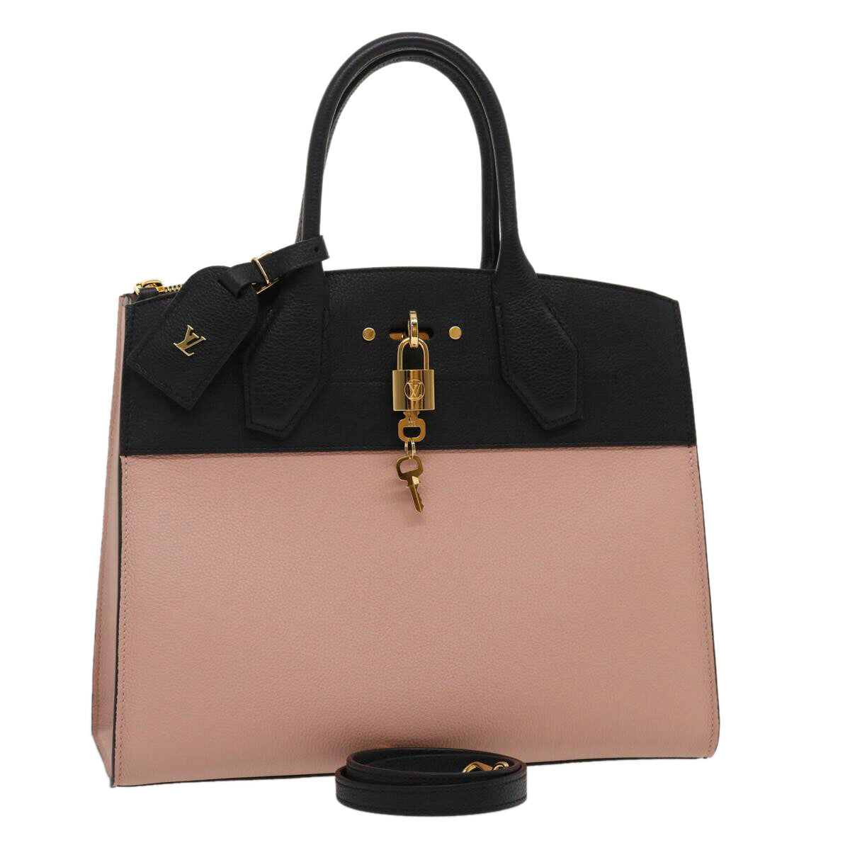 Louis Vuitton City Steamer Handbag Leather Pink Leather Bag (Pre-Owned)