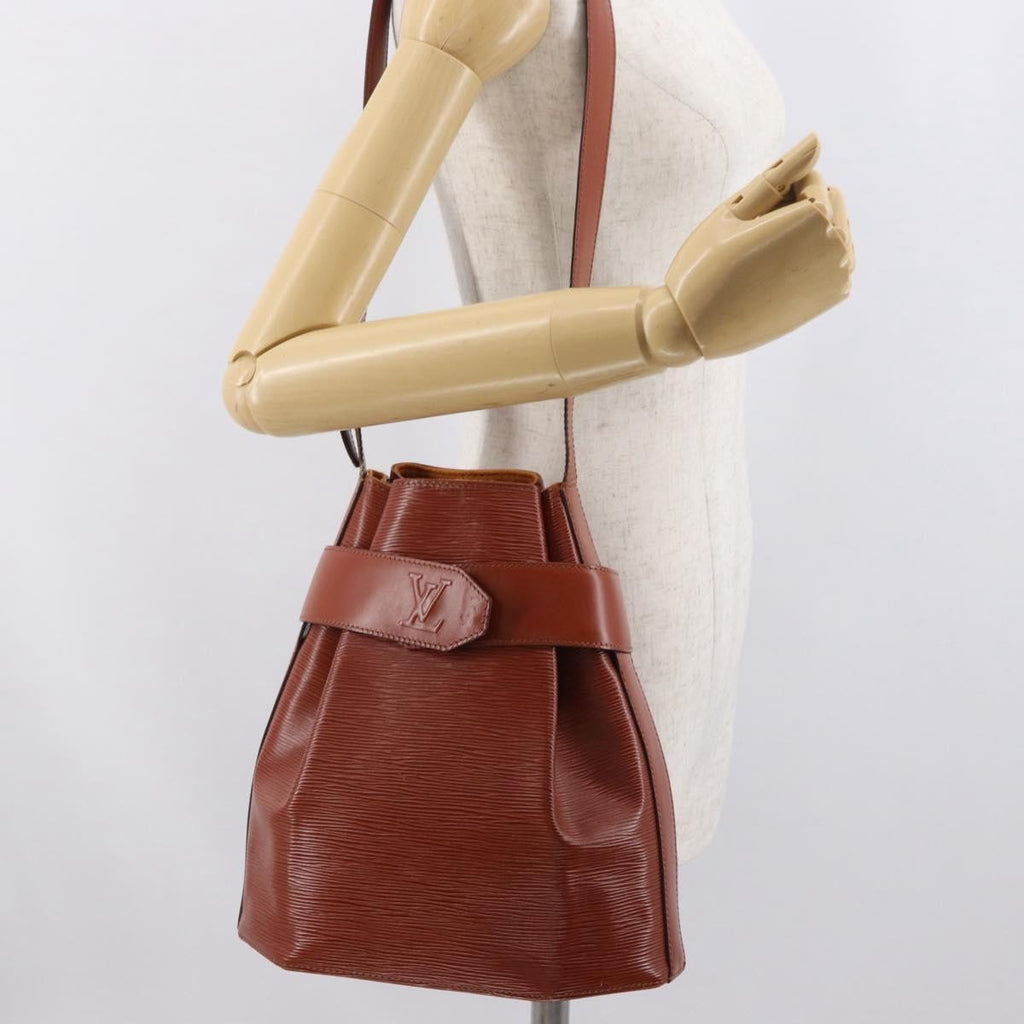 Louis Vuitton Vintage Sac D'epaule Handbag Epi Leather Brown Leather Shoulder Bag Bag (Pre-Owned)