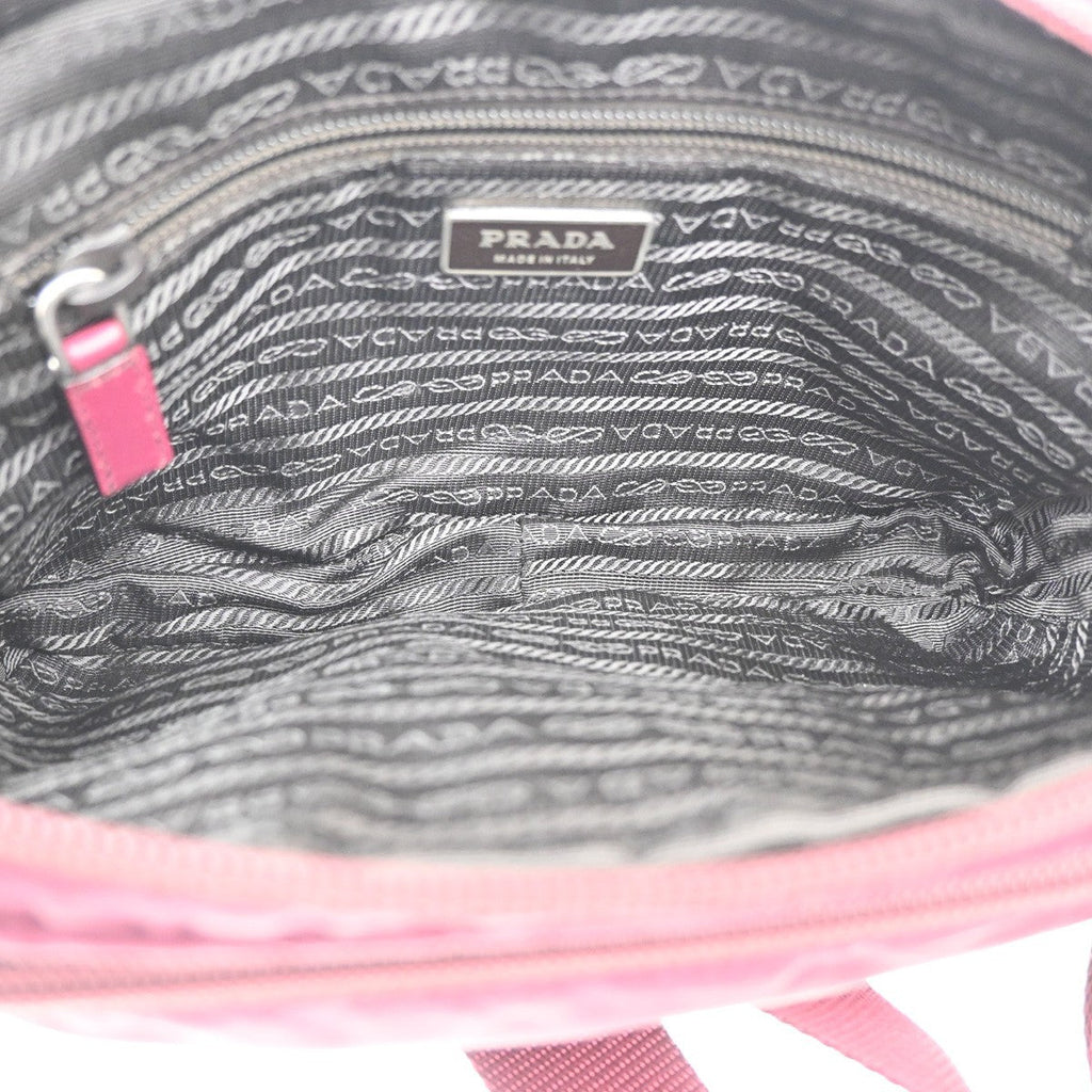 Prada Messenger Bag Printed Tessuto Red Nylon Crossbody Bag Bag (Pre-Owned)