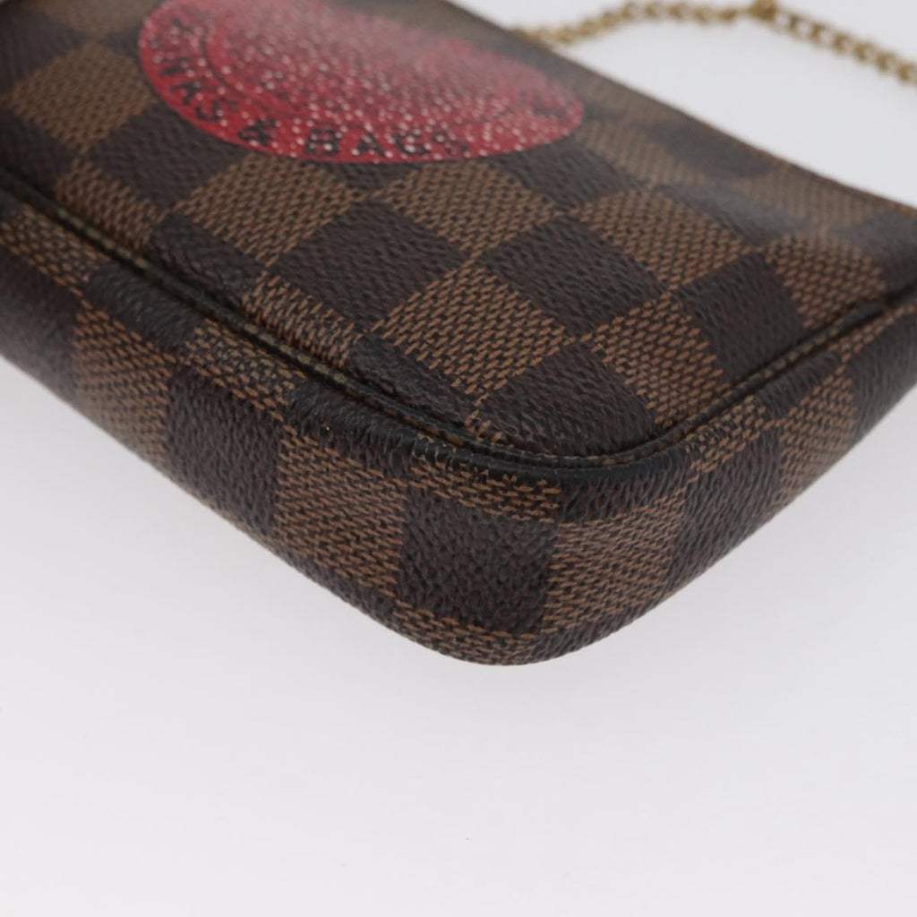 Louis Vuitton Pochette Accessoires Limited Edition Damier Brown Canvas Clutche & Pouche Bag (Pre-Owned)