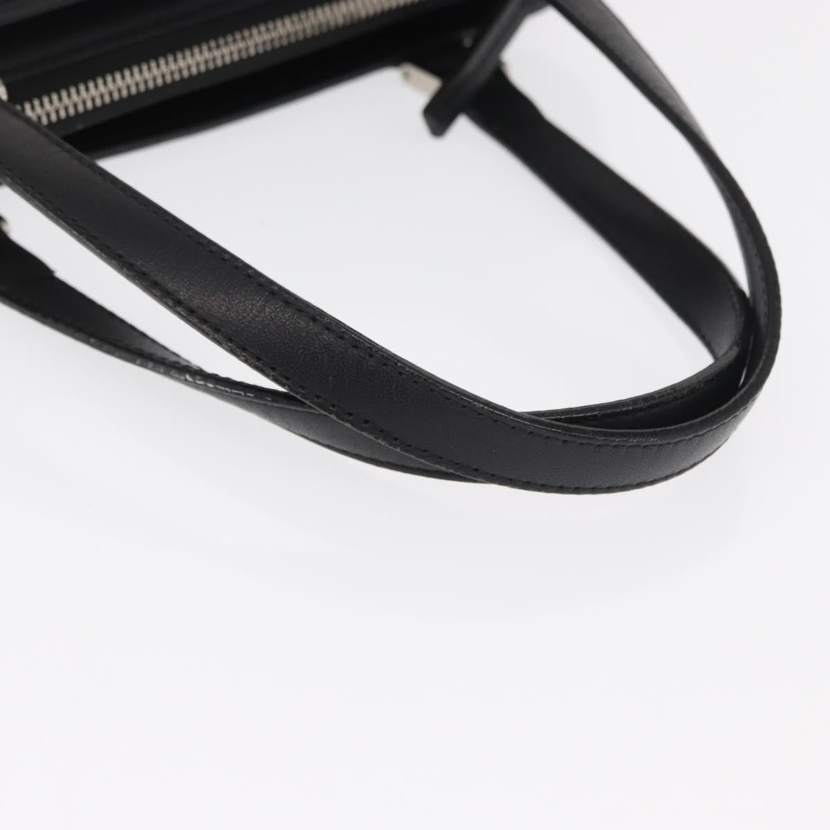 Burberry Vintage Handbag Leather Black Leather Handbag (Pre-Owned)