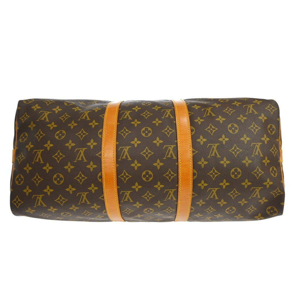 Louis Vuitton Keepall Bandouliere Bag Monogram Canvas Brown Canvas Travel Bag Bag (Pre-Owned)