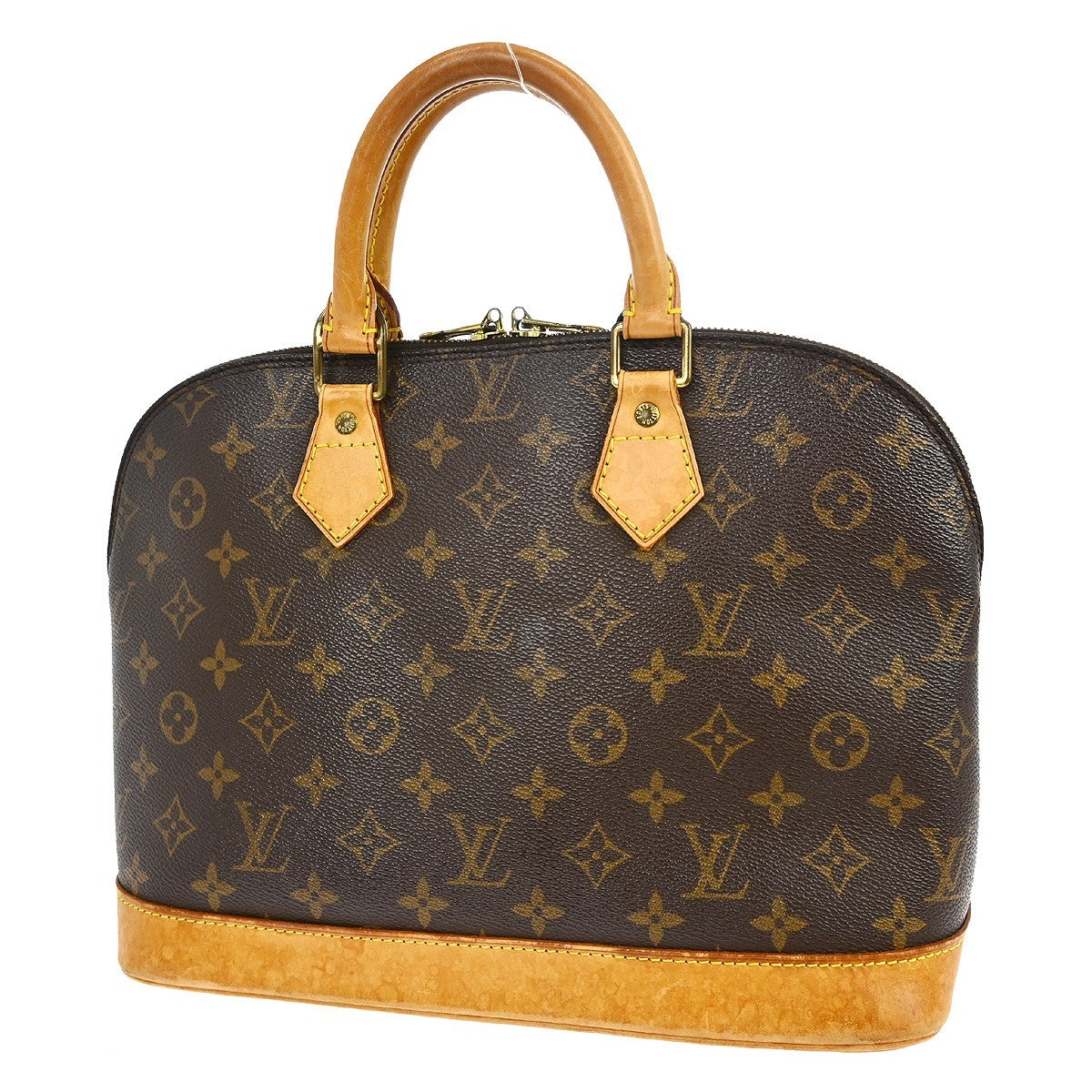 Louis Vuitton Alma Handbag Monogram Canvas Brown Canvas Handbag (Pre-Owned)