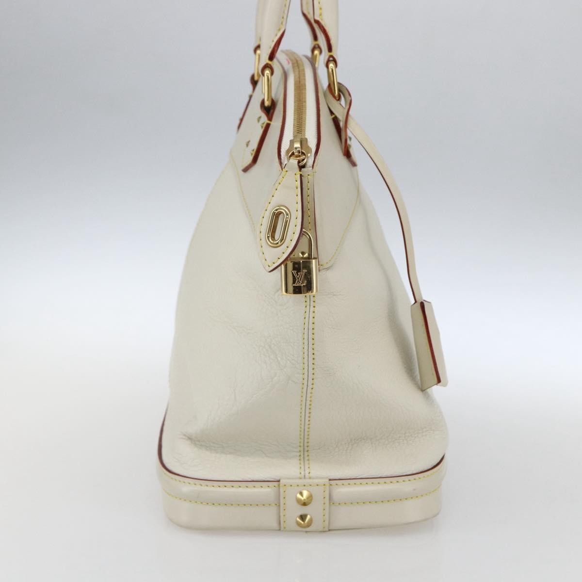 Louis Vuitton Suhali Lockit Handbag Leather White Leather Handbag (Pre-Owned)