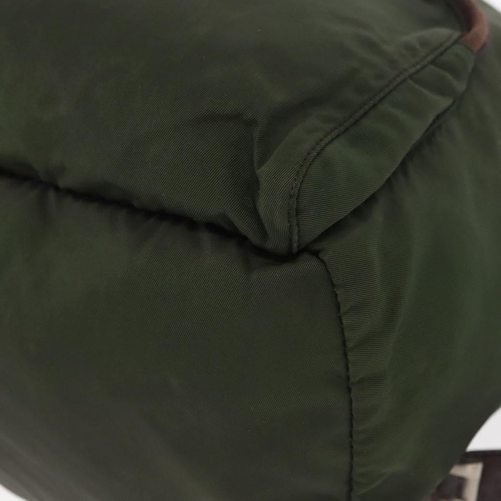 Prada Front Pocket Backpack Tessuto Khaki Nylon Backpack Bag (Pre-Owned)